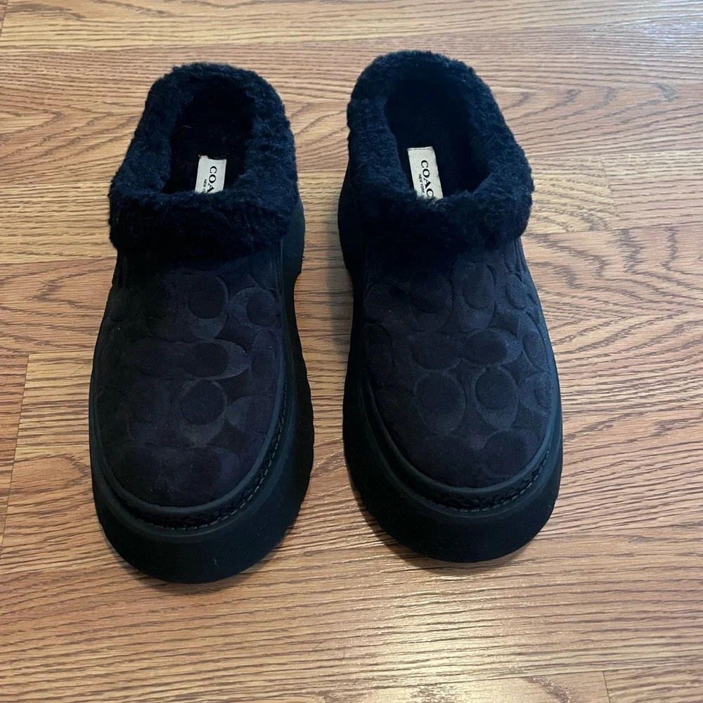 Black COACH Cecelia clogs - Picture 8 of 9